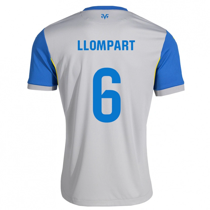 Danxen Bambino Maglia María Llompart #6 Blu Schiarente Grigio Kit Gara Away 2026/27 Maglietta