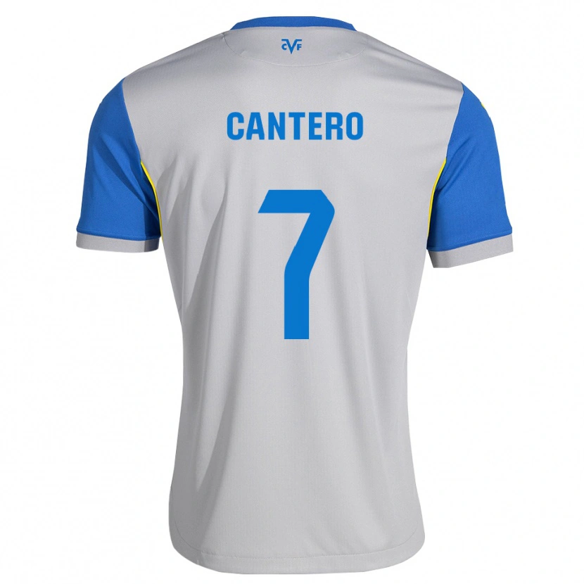 Danxen Bambino Maglia Dani Cantero #7 Blu Schiarente Grigio Kit Gara Away 2026/27 Maglietta