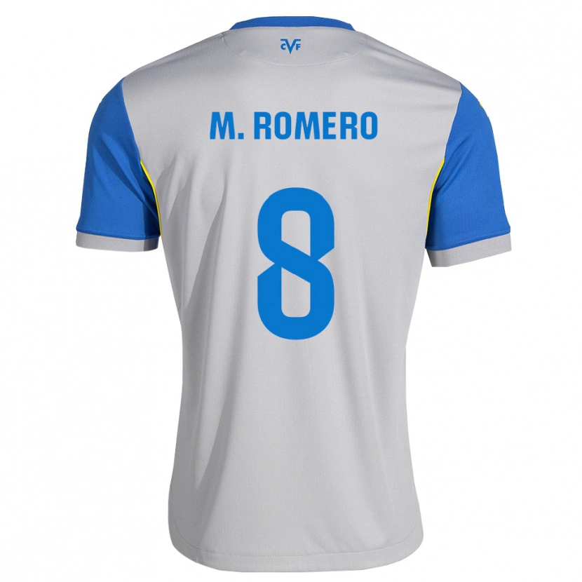 Danxen Bambino Maglia María Romero #8 Blu Schiarente Grigio Kit Gara Away 2026/27 Maglietta
