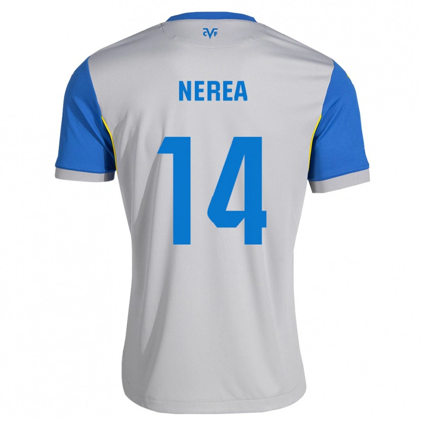 Danxen Bambino Maglia Nerea Pérez #14 Blu Schiarente Grigio Kit Gara Away 2026/27 Maglietta