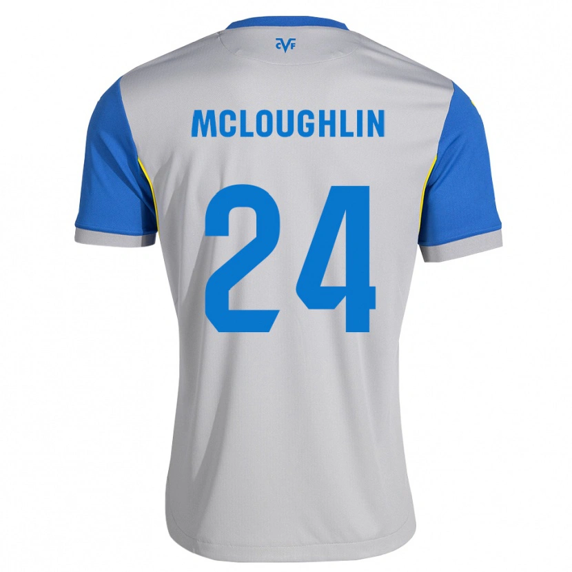 Danxen Bambino Maglia Caden Mcloughlin #24 Blu Schiarente Grigio Kit Gara Away 2026/27 Maglietta