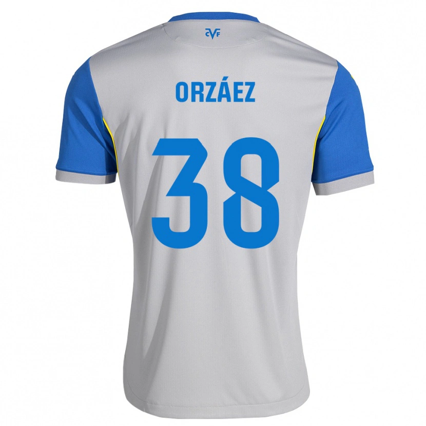 Danxen Bambino Maglia Sergio Orzáez #38 Blu Schiarente Grigio Kit Gara Away 2026/27 Maglietta
