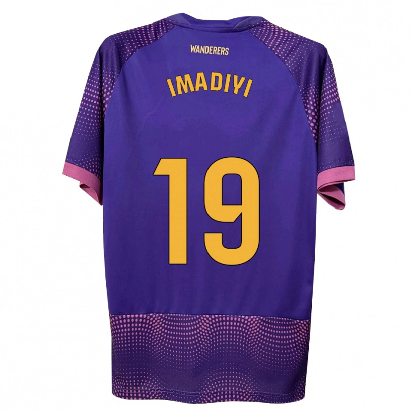 Danxen Bambino Maglia Ceri Imadiyi #19 Viola Bianco Rosa Kit Gara Away 2026/27 Maglietta