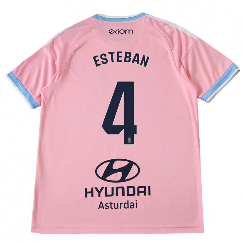 Danxen Bambino Maglia Marco Esteban #4 Blu Fiordaliso Rosa Kit Gara Away 2026/27 Maglietta