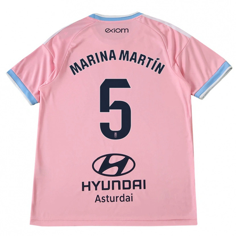Danxen Bambino Maglia Marina Martín #5 Blu Fiordaliso Rosa Kit Gara Away 2026/27 Maglietta
