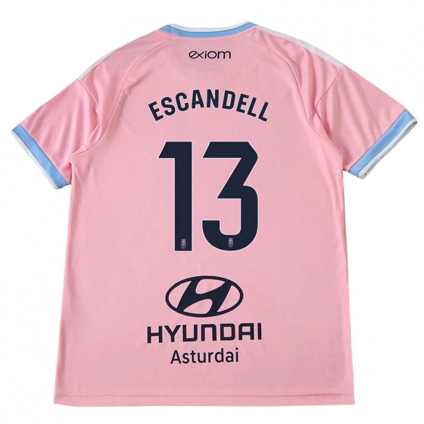 Danxen Bambino Maglia Aarón Escandell #13 Blu Fiordaliso Rosa Kit Gara Away 2026/27 Maglietta