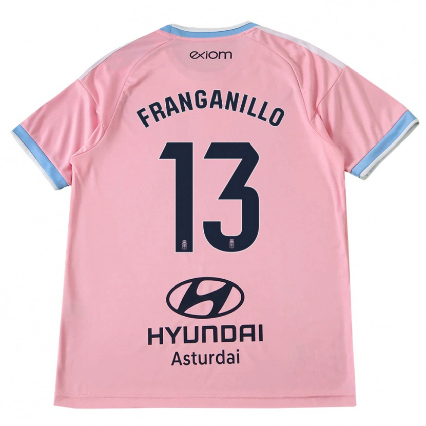 Danxen Bambino Maglia Samu Franganillo #13 Blu Fiordaliso Rosa Kit Gara Away 2026/27 Maglietta
