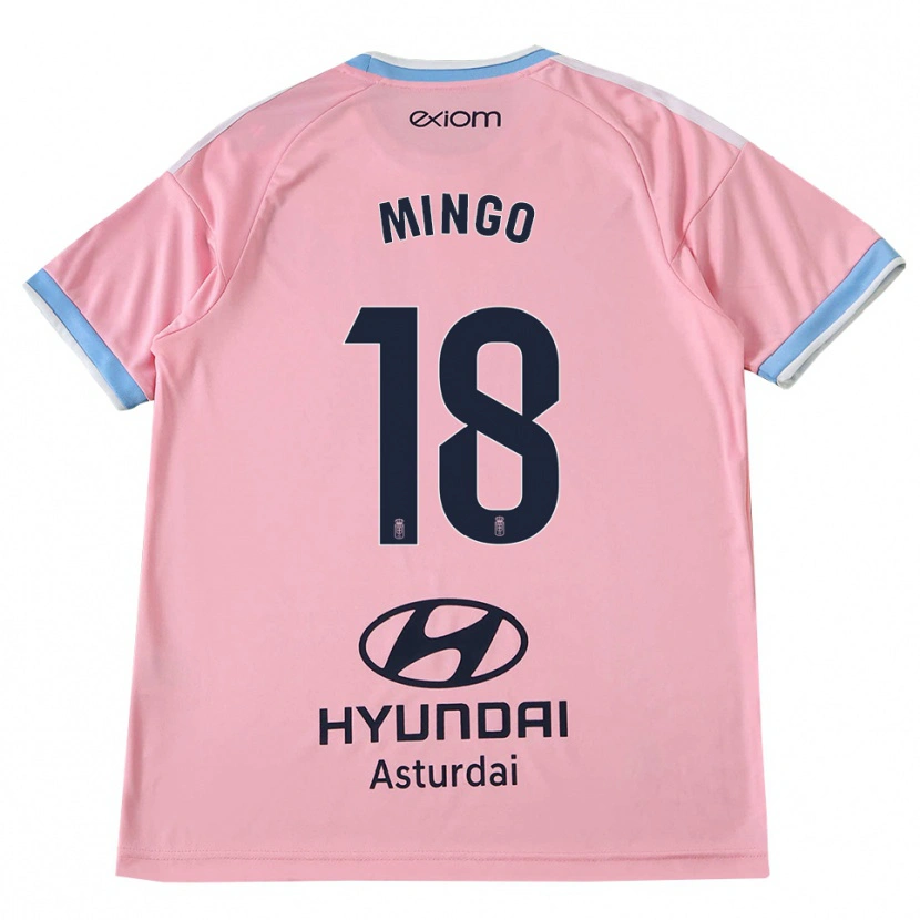 Danxen Bambino Maglia Víctor Mingo #18 Blu Fiordaliso Rosa Kit Gara Away 2026/27 Maglietta
