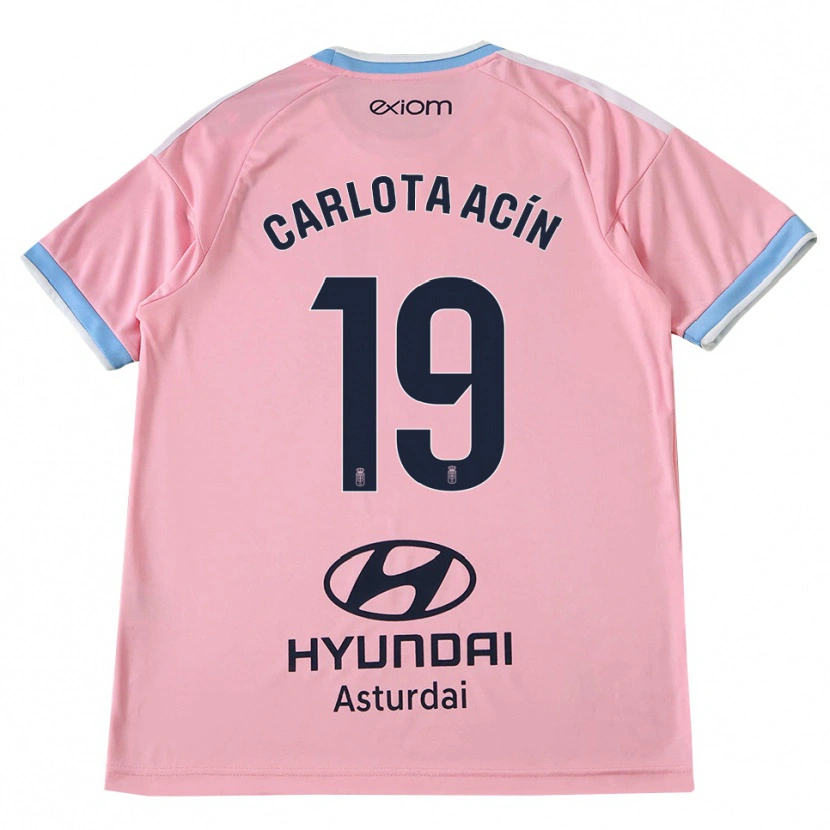Danxen Bambino Maglia Carlota Acin Casajus #19 Blu Fiordaliso Rosa Kit Gara Away 2026/27 Maglietta