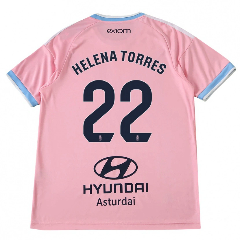 Danxen Bambino Maglia Helena Torres Maiquez #22 Blu Fiordaliso Rosa Kit Gara Away 2026/27 Maglietta