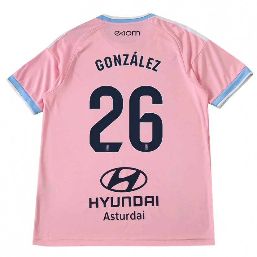 Danxen Bambino Maglia Miguel González #26 Blu Fiordaliso Rosa Kit Gara Away 2026/27 Maglietta
