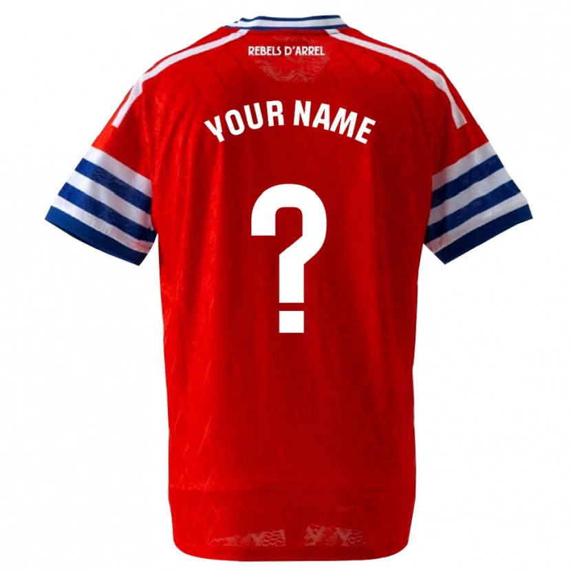 Danxen Bambino Maglia Il Tuo Nome #0 Blu Reale Rosso Kit Gara Away 2026/27 Maglietta