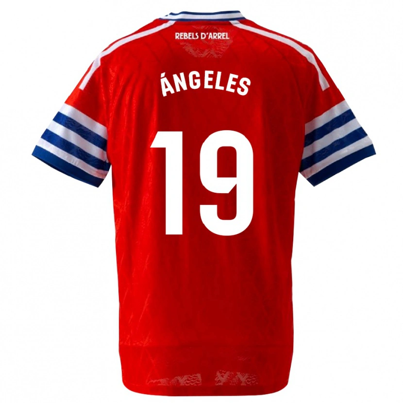 Danxen Bambino Maglia Ángeles Del Álamo Sánchez #19 Blu Reale Rosso Kit Gara Away 2026/27 Maglietta