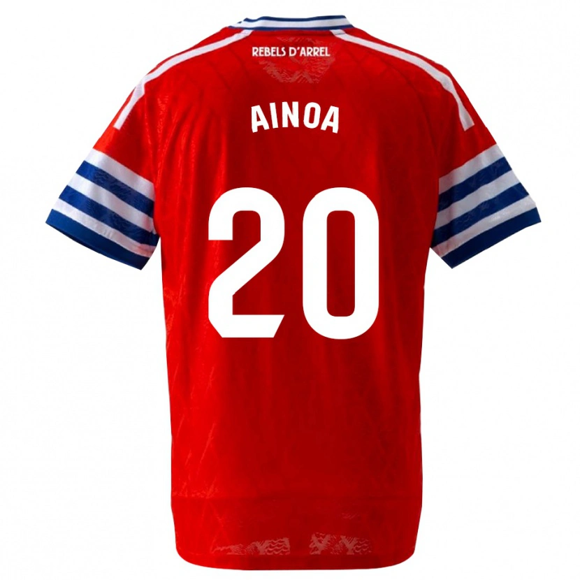 Danxen Bambino Maglia Ainoa Campo #20 Blu Reale Rosso Kit Gara Away 2026/27 Maglietta