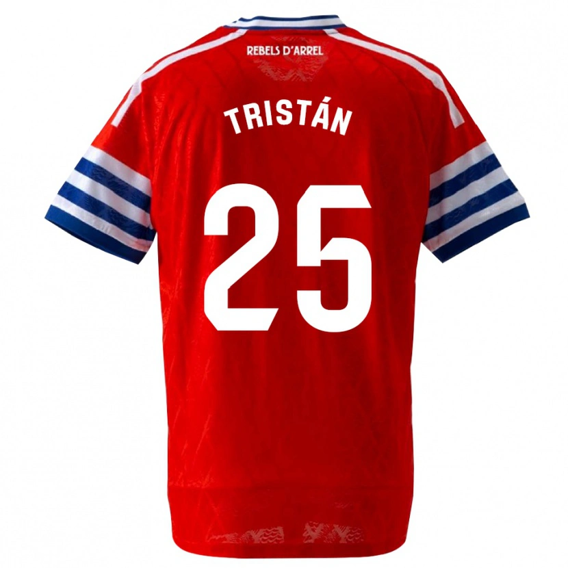 Danxen Bambino Maglia Pol Tristán #25 Blu Reale Rosso Kit Gara Away 2026/27 Maglietta