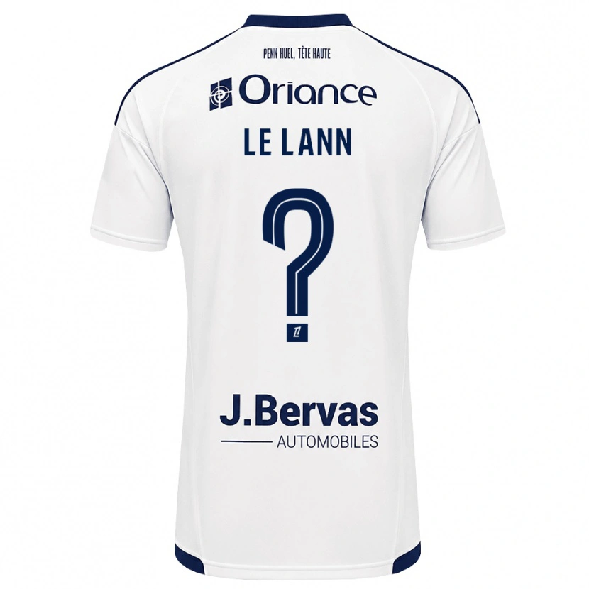 Danxen Bambino Maglia Lauraleen Le Lann #0 Navy Bianco Kit Gara Away 2026/27 Maglietta