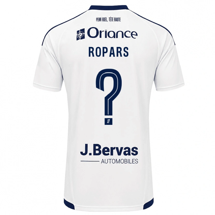 Danxen Bambino Maglia Janelle Ropars #0 Navy Bianco Kit Gara Away 2026/27 Maglietta