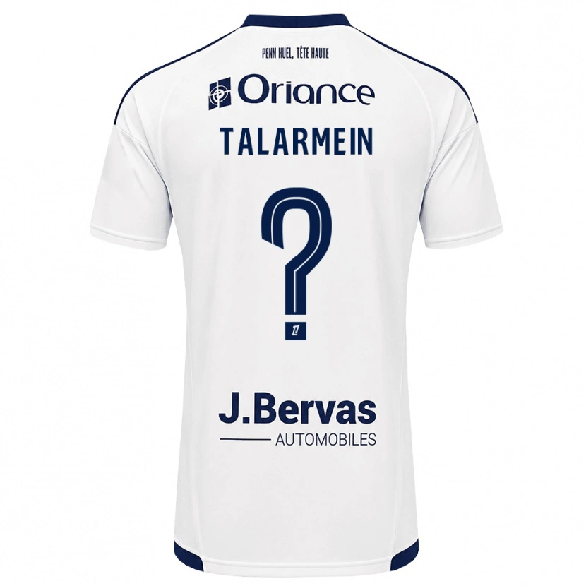 Danxen Bambino Maglia Manon Talarmein #0 Navy Bianco Kit Gara Away 2026/27 Maglietta