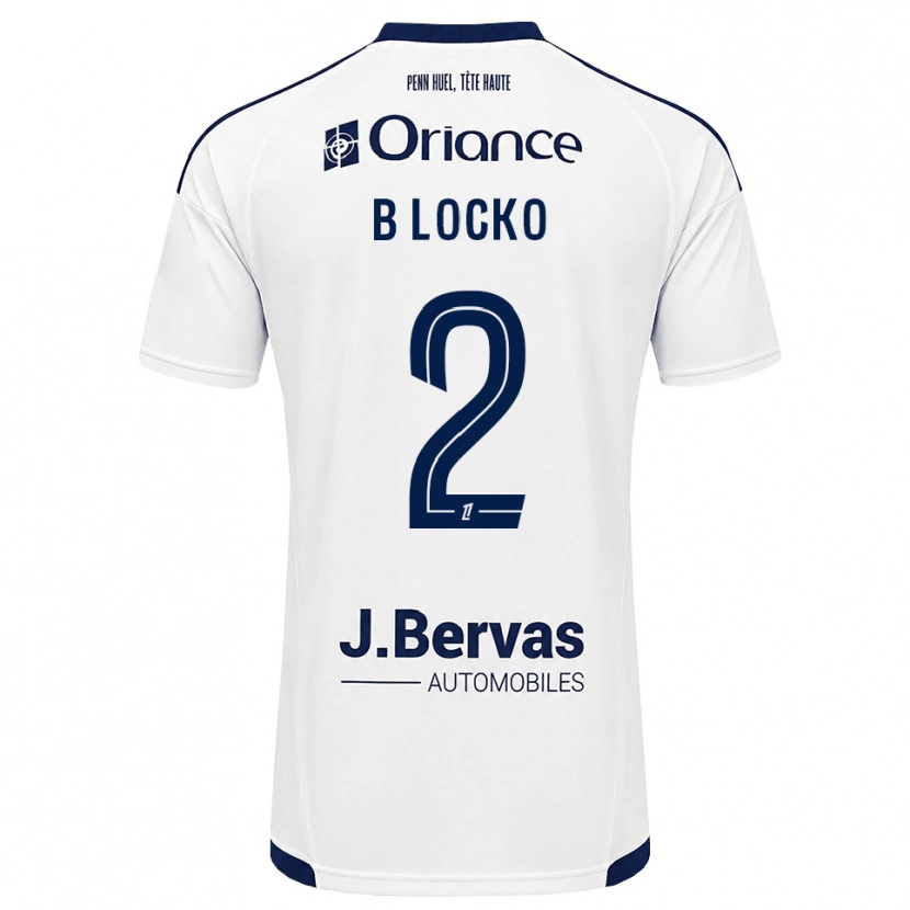 Danxen Bambino Maglia Bradley Locko #2 Navy Bianco Kit Gara Away 2026/27 Maglietta