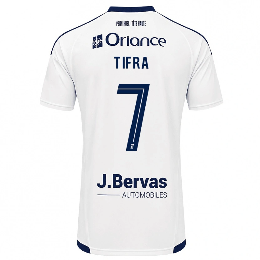 Danxen Bambino Maglia Darri Tifra #7 Navy Bianco Kit Gara Away 2026/27 Maglietta