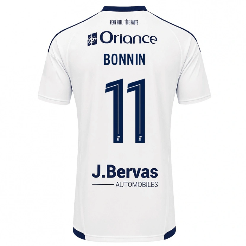 Danxen Bambino Maglia Lilian Bonnin #11 Navy Bianco Kit Gara Away 2026/27 Maglietta