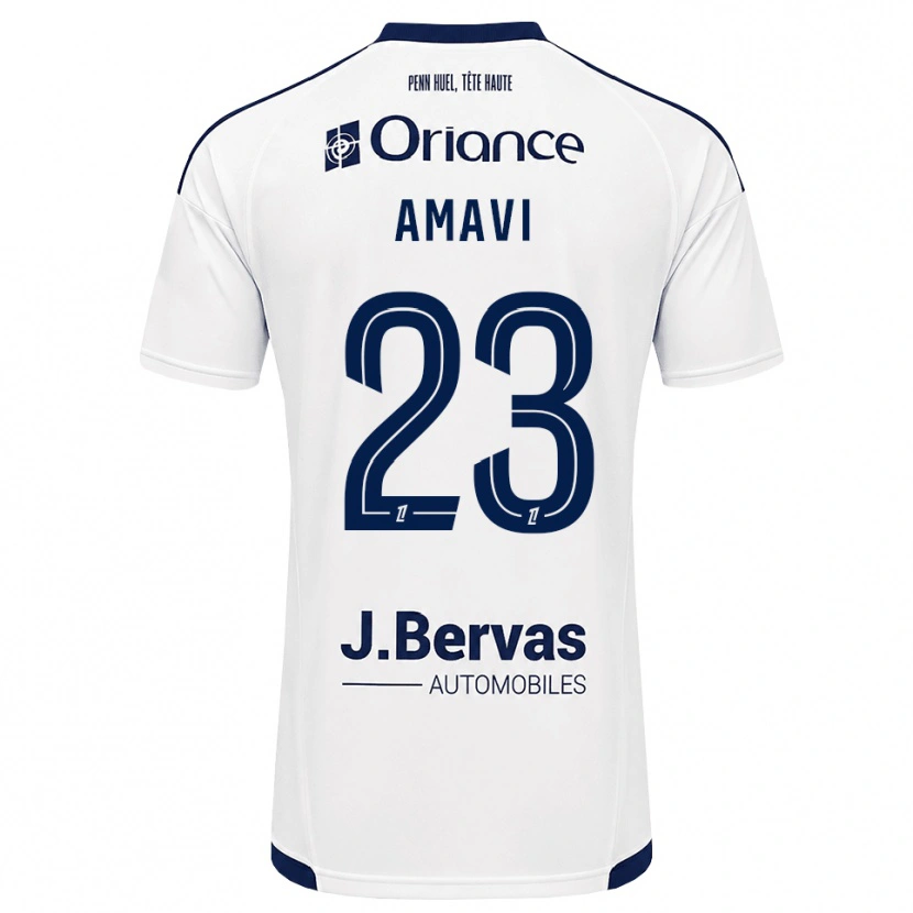 Danxen Bambino Maglia Jordan Amavi #23 Navy Bianco Kit Gara Away 2026/27 Maglietta