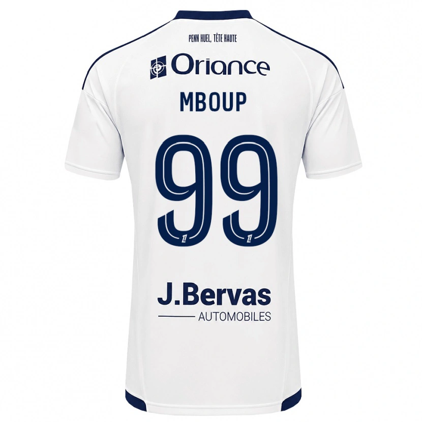Danxen Bambino Maglia Pathé Mboup #99 Navy Bianco Kit Gara Away 2026/27 Maglietta