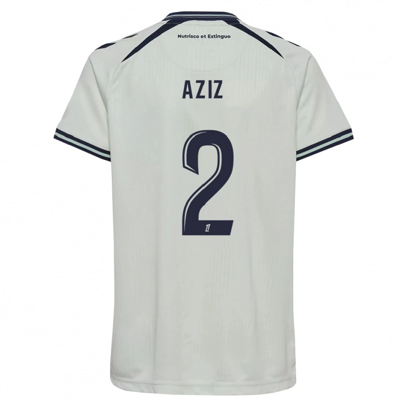 Danxen Bambino Maglia Hayman Aziz #2 Blu Notte Bianco Kit Gara Away 2026/27 Maglietta