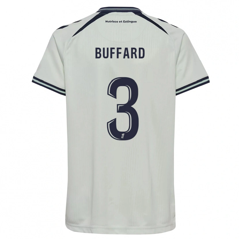 Danxen Bambino Maglia Matthieu Buffard #3 Blu Notte Bianco Kit Gara Away 2026/27 Maglietta