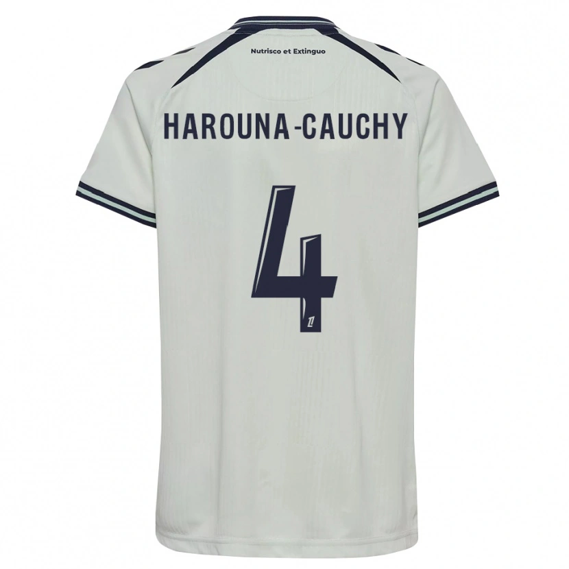 Danxen Bambino Maglia Yllian Harouna-Cauchy #4 Blu Notte Bianco Kit Gara Away 2026/27 Maglietta