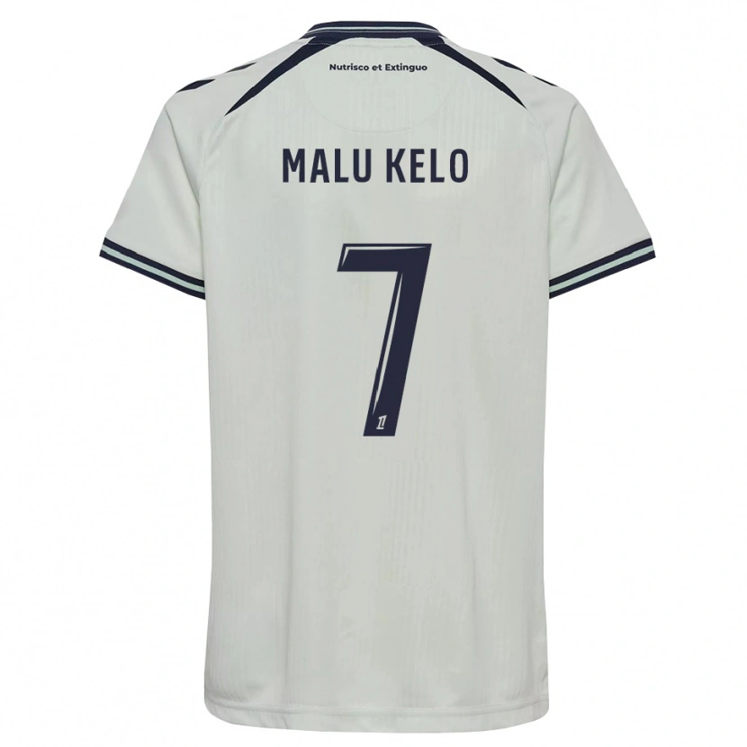 Danxen Bambino Maglia Yohann Malu Kelo #7 Blu Notte Bianco Kit Gara Away 2026/27 Maglietta