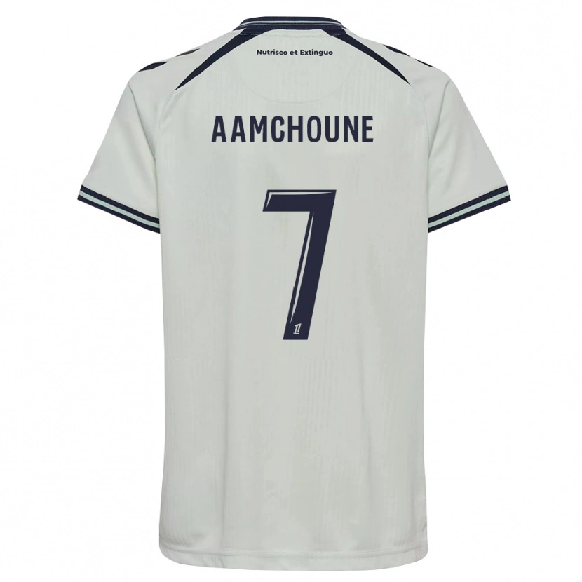 Danxen Bambino Maglia Zakariya Aamchoune #7 Blu Notte Bianco Kit Gara Away 2026/27 Maglietta
