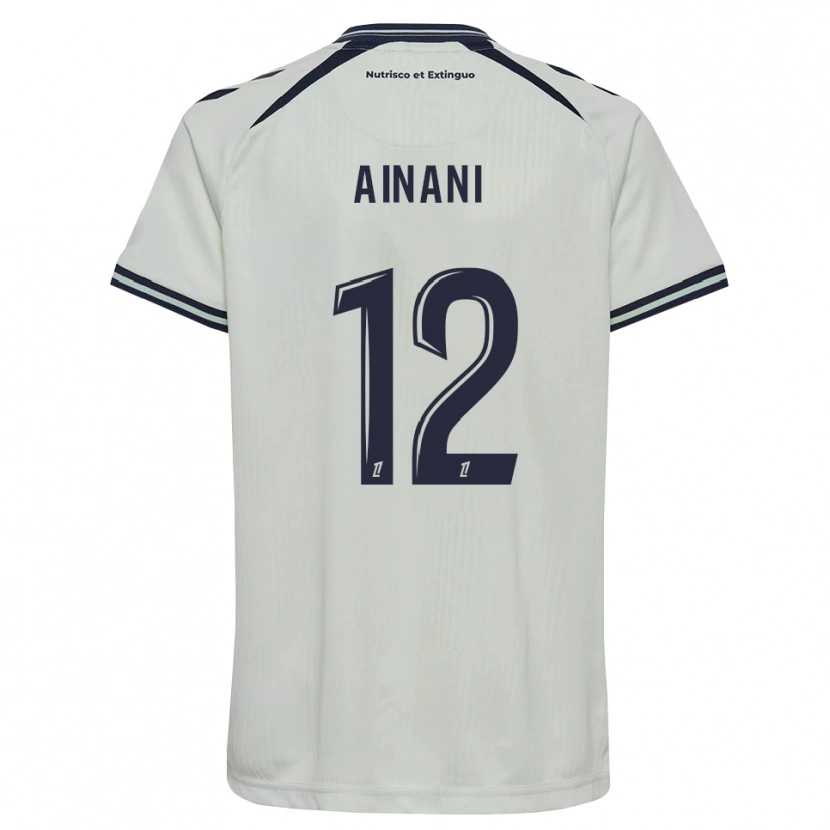 Danxen Bambino Maglia Sufyan Ainani #12 Blu Notte Bianco Kit Gara Away 2026/27 Maglietta