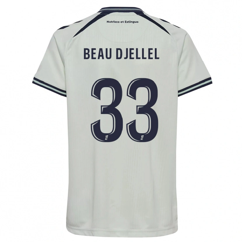 Danxen Bambino Maglia Yanis Beau Djellel #33 Blu Notte Bianco Kit Gara Away 2026/27 Maglietta