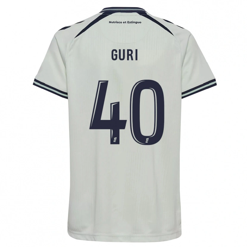 Danxen Bambino Maglia Gabriel Guri #40 Blu Notte Bianco Kit Gara Away 2026/27 Maglietta