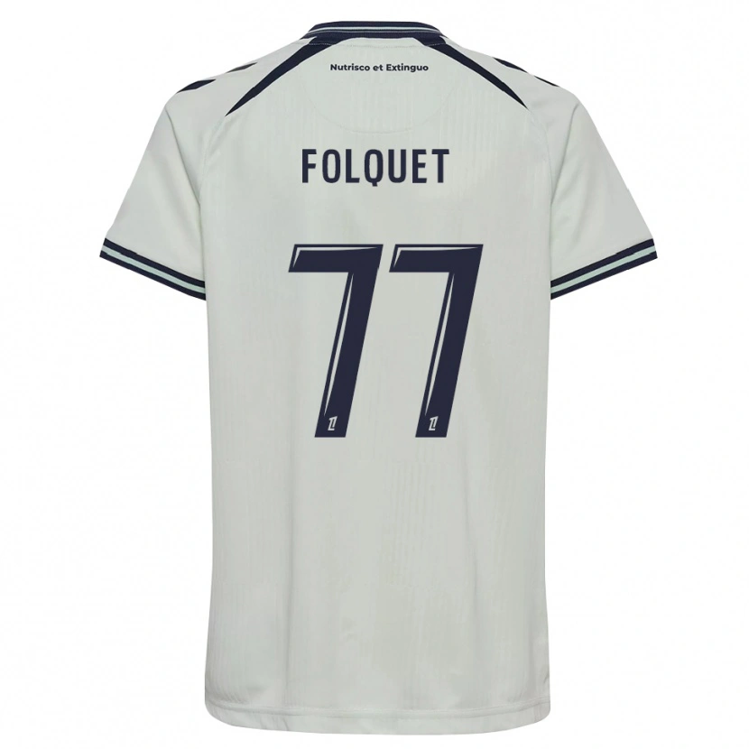 Danxen Bambino Maglia Magnaba Folquet #77 Blu Notte Bianco Kit Gara Away 2026/27 Maglietta
