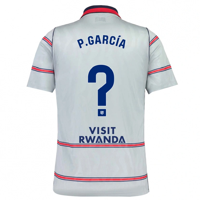 Danxen Bambino Maglia Pablo García #0 Grigio Rosso Blu Navy Kit Gara Third 2026/27 Maglietta