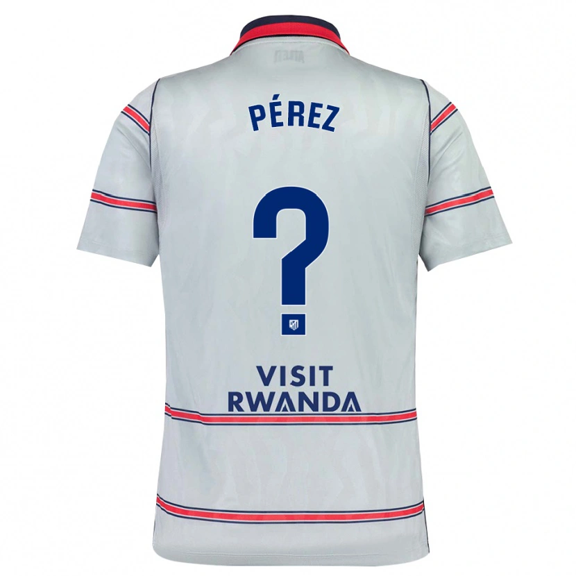 Danxen Bambino Maglia Aitor Pérez #0 Grigio Rosso Blu Navy Kit Gara Third 2026/27 Maglietta