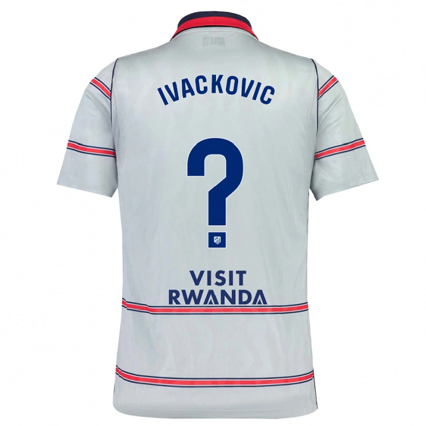 Danxen Bambino Maglia Marco Ivackovic #0 Grigio Rosso Blu Navy Kit Gara Third 2026/27 Maglietta