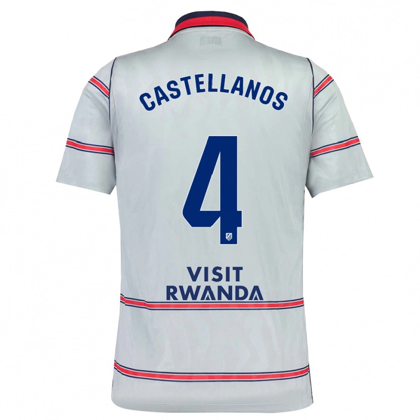Danxen Bambino Maglia Iván Castellanos #4 Grigio Rosso Blu Navy Kit Gara Third 2026/27 Maglietta