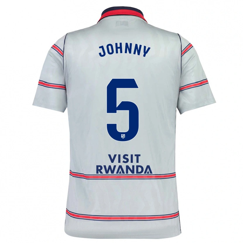 Danxen Bambino Maglia Johnny Cardoso #5 Grigio Rosso Blu Navy Kit Gara Third 2026/27 Maglietta