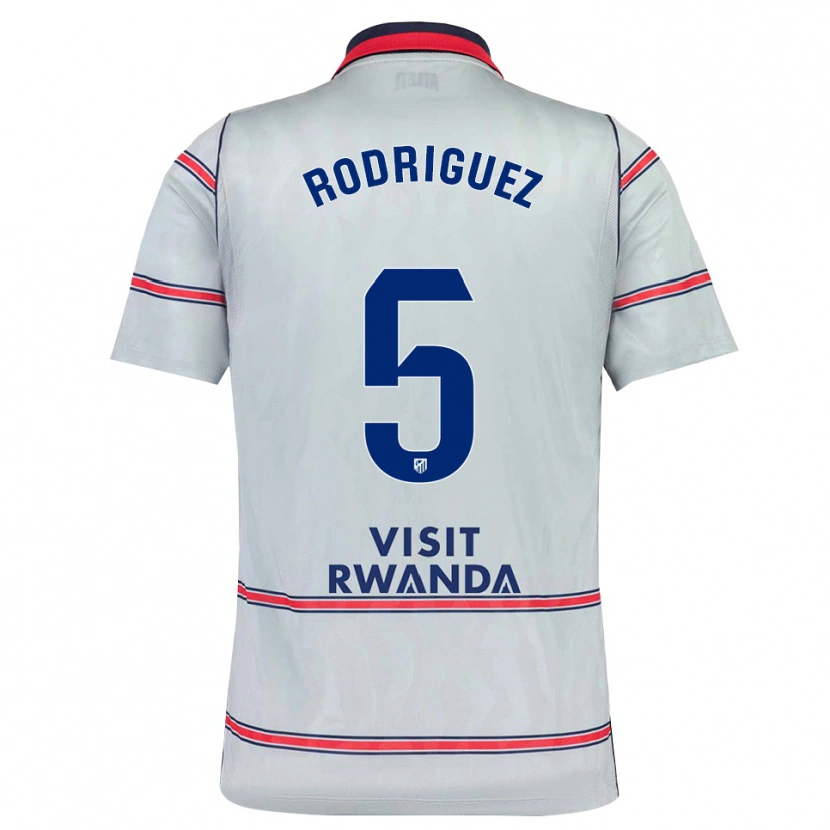 Danxen Bambino Maglia Cinta Rodriguez #5 Grigio Rosso Blu Navy Kit Gara Third 2026/27 Maglietta