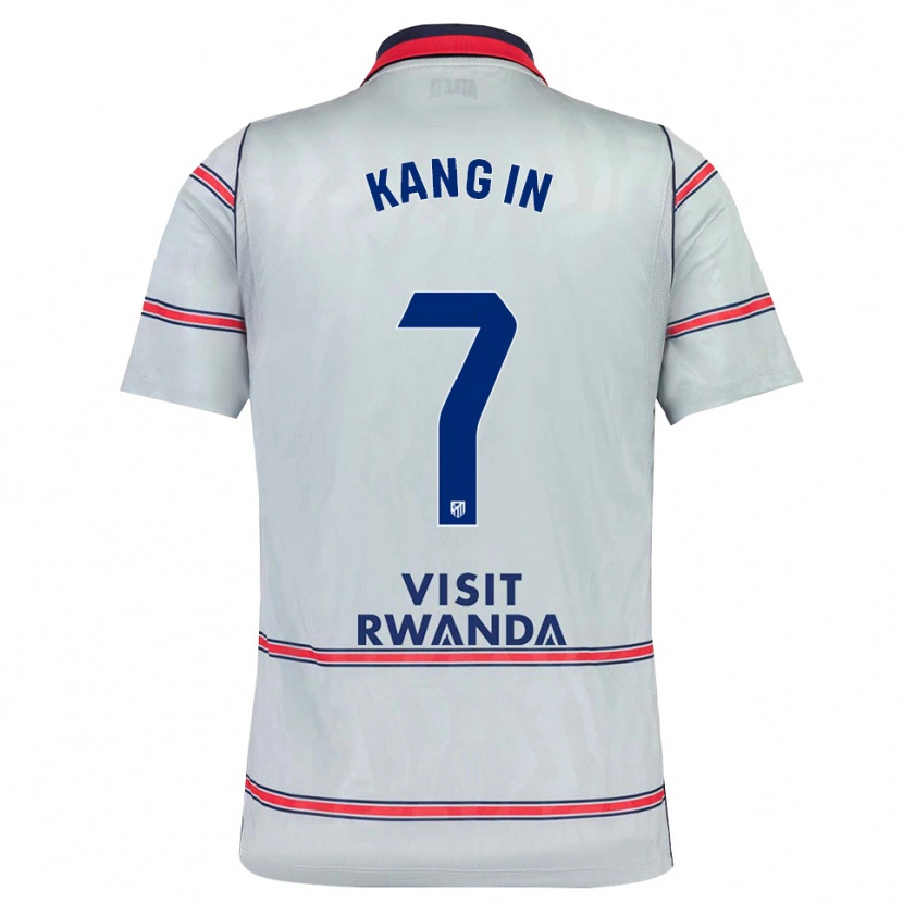 Danxen Bambino Maglia Kang-In Lee #7 Grigio Rosso Blu Navy Kit Gara Third 2026/27 Maglietta