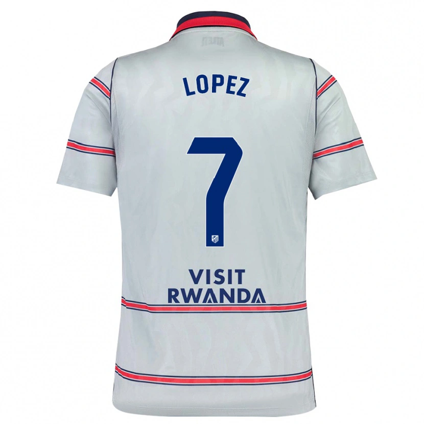 Danxen Bambino Maglia Maitane Lopez #7 Grigio Rosso Blu Navy Kit Gara Third 2026/27 Maglietta