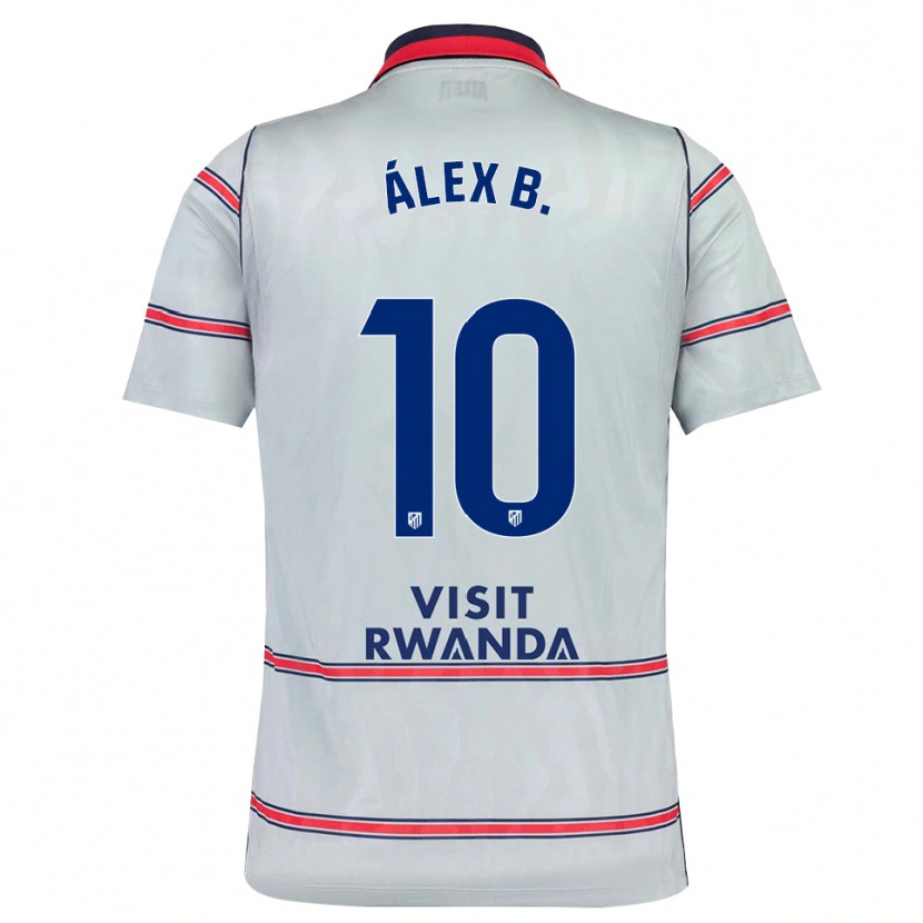 Danxen Bambino Maglia Álex Baena #10 Grigio Rosso Blu Navy Kit Gara Third 2026/27 Maglietta