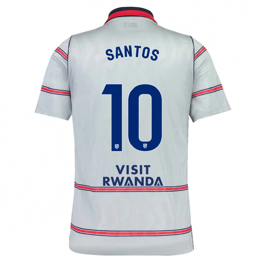 Danxen Bambino Maglia Leicy Santos #10 Grigio Rosso Blu Navy Kit Gara Third 2026/27 Maglietta