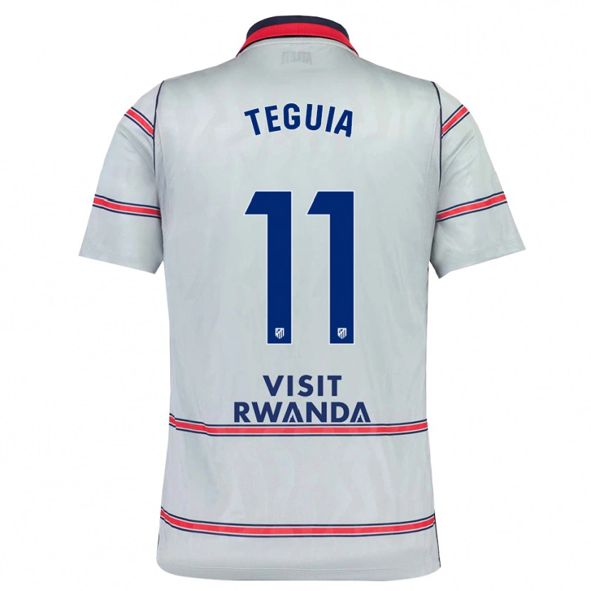 Danxen Bambino Maglia Cedric Teguia #11 Grigio Rosso Blu Navy Kit Gara Third 2026/27 Maglietta