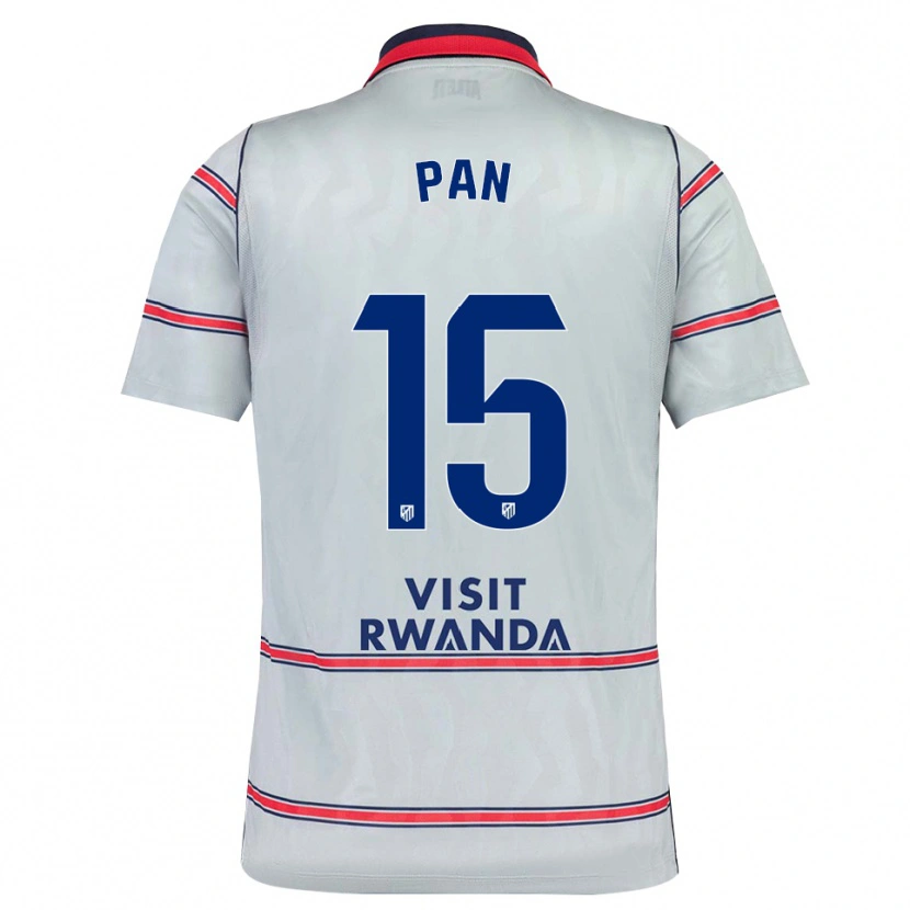 Danxen Bambino Maglia Pablo Pan #15 Grigio Rosso Blu Navy Kit Gara Third 2026/27 Maglietta
