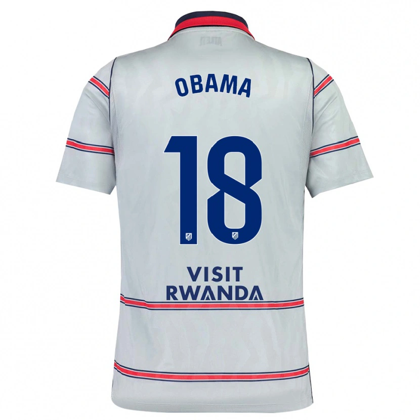 Danxen Bambino Maglia Gabriel Obama #18 Grigio Rosso Blu Navy Kit Gara Third 2026/27 Maglietta