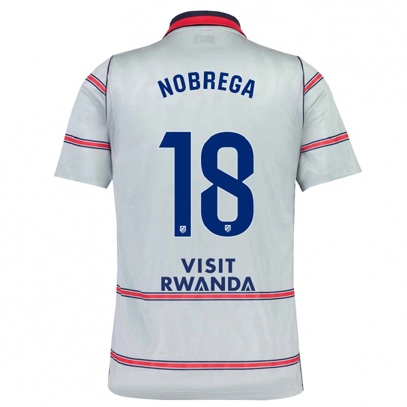 Danxen Bambino Maglia Abraham Nobrega #18 Grigio Rosso Blu Navy Kit Gara Third 2026/27 Maglietta